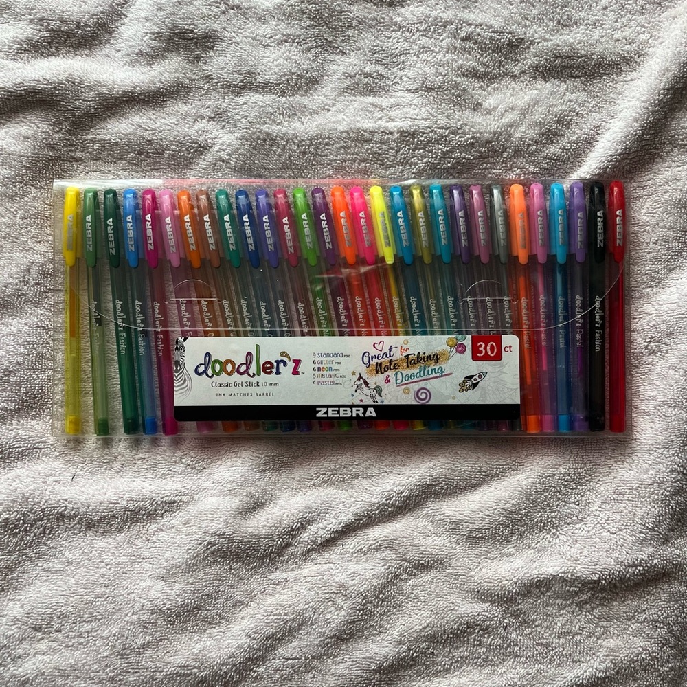 Zebra Doodlerz Gel Stick Pen Set - 30 Count